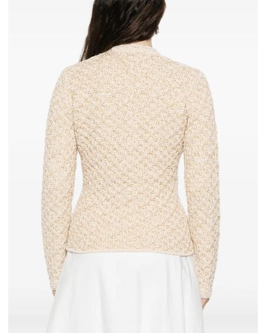 Fabiana Filippi Natural Zip-Up Fitted Jacket