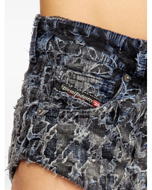DIESEL Gray De-Jizz-Fsh2 Denim Shorts