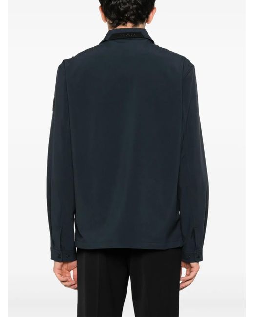 Woolrich Blue Soft Shell Overshirt for men