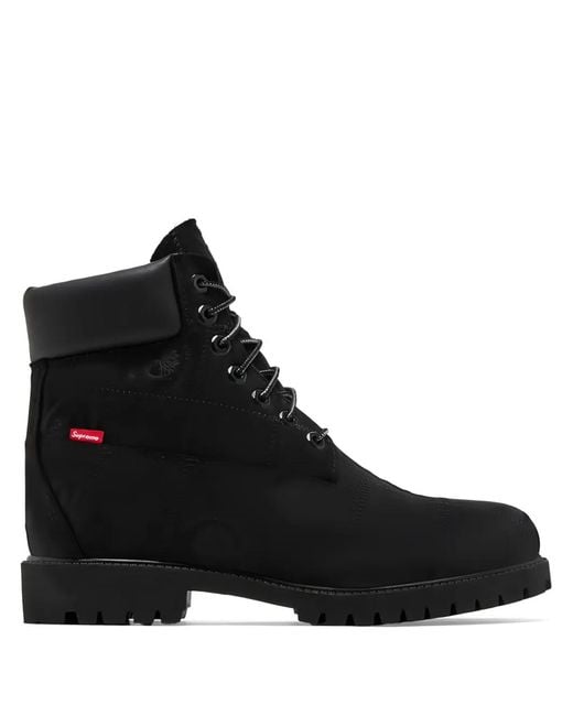 Timberland Black 6" Premium Supreme Patchwork Boots for men