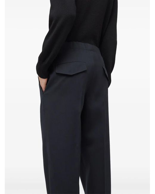 Jil Sander Wollen Broek Met Toelopende Pijpen in het Blue voor heren