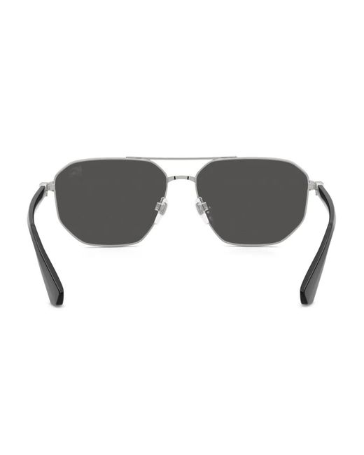 Burberry Gray Geometric-Frame Sunglasses for men