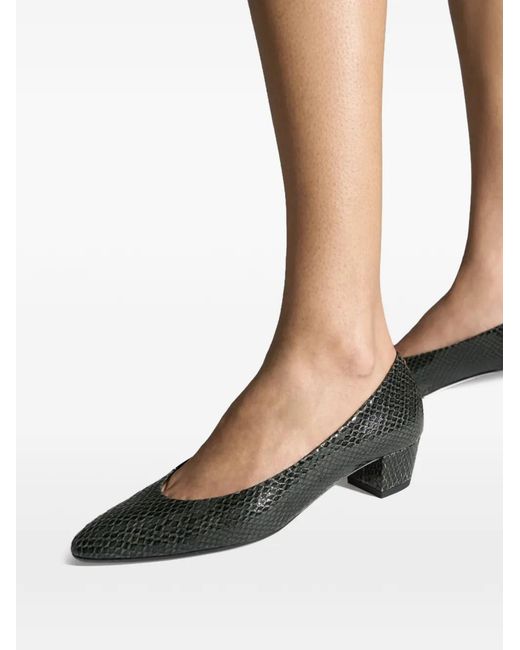 Aeyde White Helia Leather Heeled Pumps