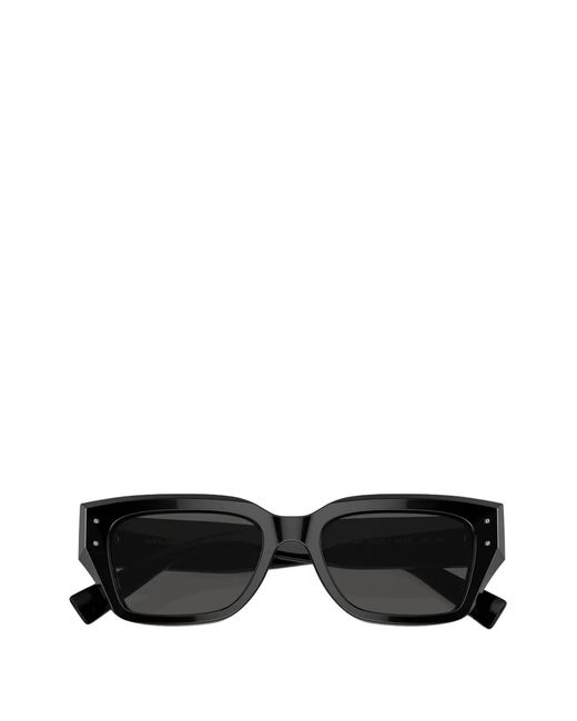 Dolce & Gabbana Black Studded Square Sunglasses