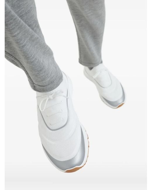 メンズ Brunello Cucinelli ニットスニーカー White