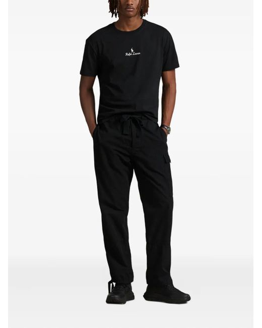 Polo Ralph Lauren Black Logo-Embroidered T-Shirt for men
