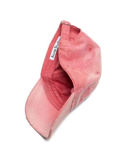 Acne Pink Sprayed Logo Cap