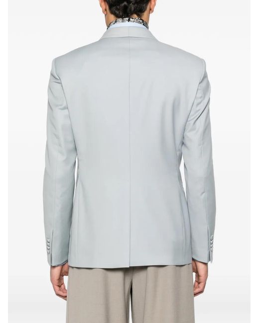 Tagliatore Gray Merrill Double-Breasted Wool Blazer for men