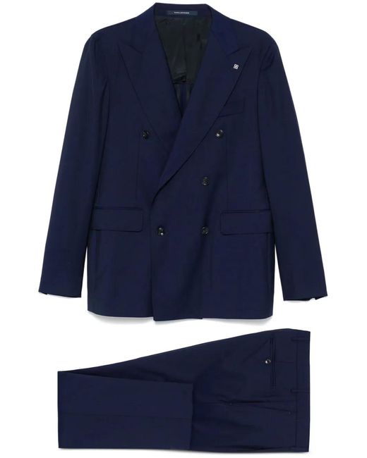 Tagliatore Blue Virgin Wool Suit for men