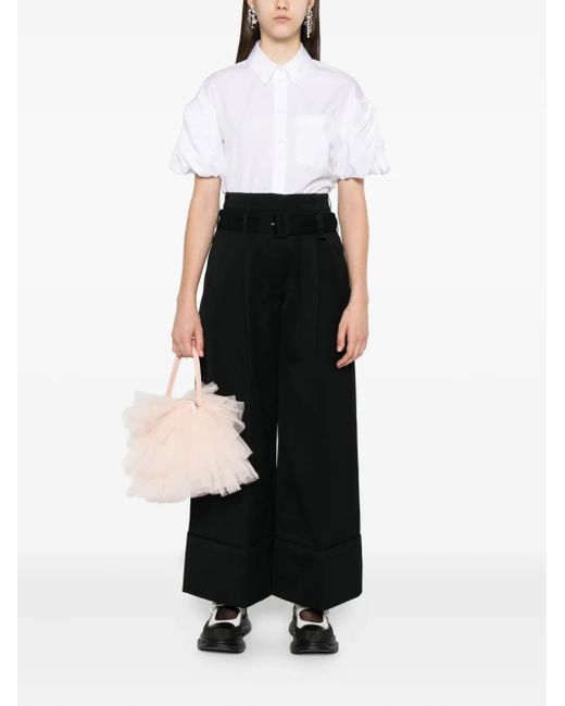 Simone Rocha Black Belted Trousers