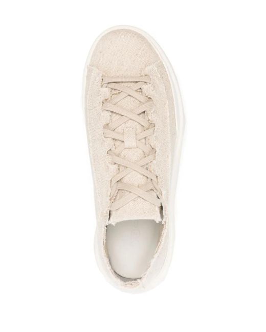 Y-3 White Nizza Flatform Sneakers