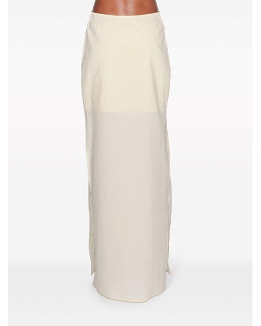 Rosetta Getty White Floor-length Layered Maxi Skirt