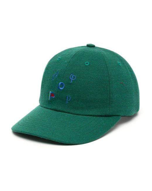 Gorra con logo bordado Pop Trading Co. de hombre de color Green