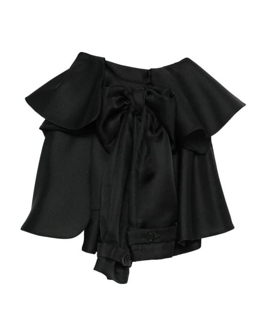 Viktor & Rolf Black Bow Drape Mini Skirt