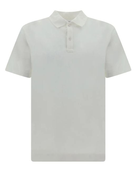 Paul & Shark White Garment-Dyed Cotton Polo Shirt for men