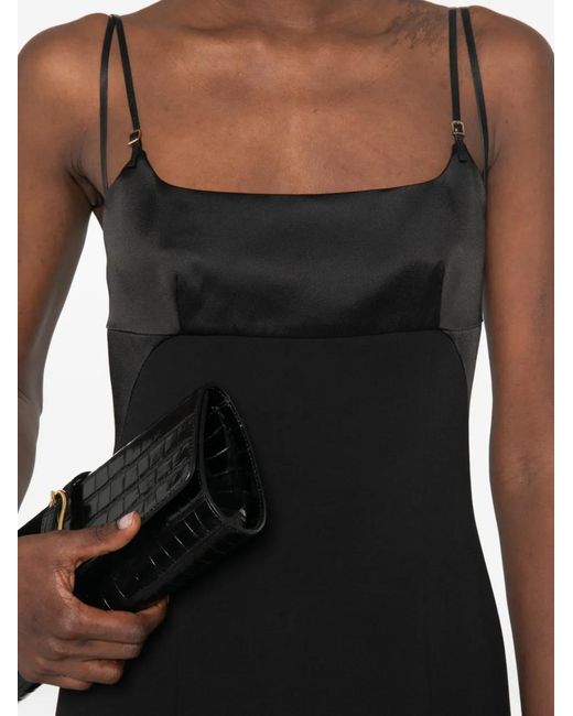 Tom Ford Black Midi Strap Square Neck Dress
