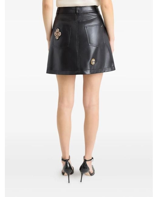 Cinq À Sept Black Baroque Patches Genevieve Skirt