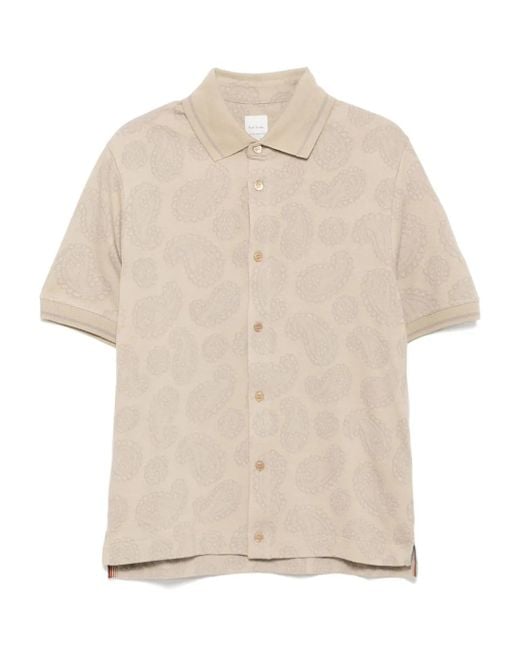 Paul Smith Natural Jacquard Polo Shirt for men