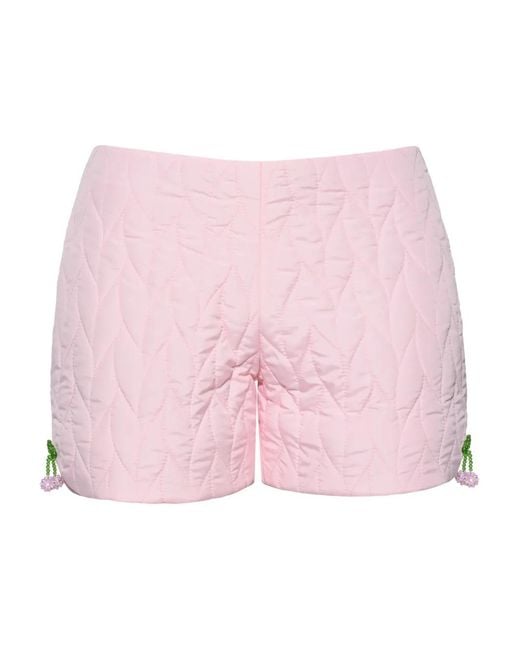Anouki Pink Short À Empiècements Matelassés