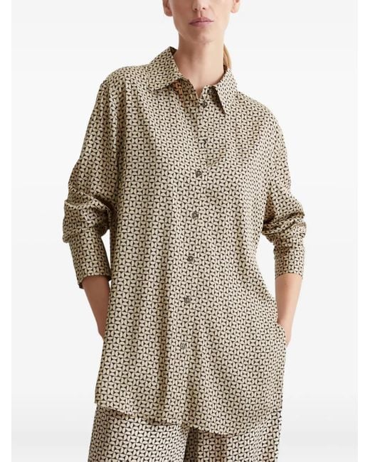 Marc O' Polo Gray Patterned Button-Up Shirt