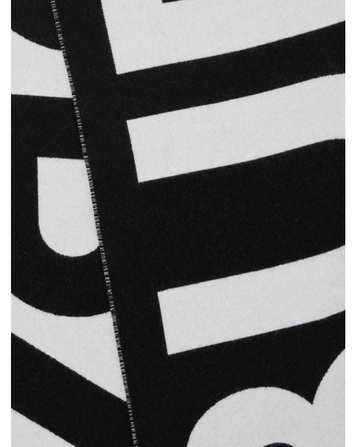Burberry Black Txt Wool Scarf