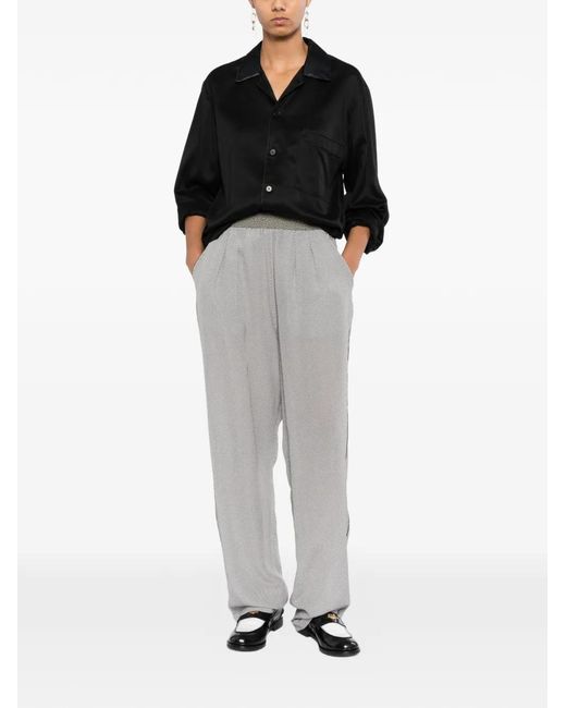 Tom Ford Gray Grid Pattern Trousers