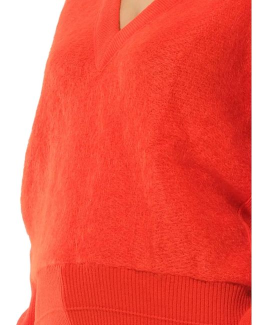 Givenchy Red V-Neck Sweater