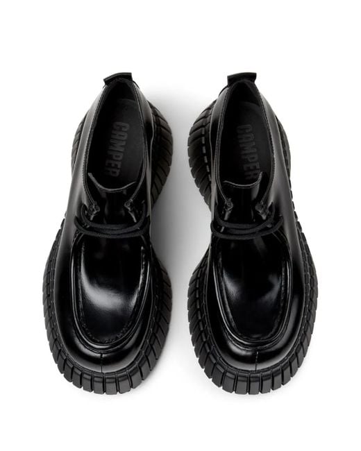 Camper Black Bcn Leather Shoes