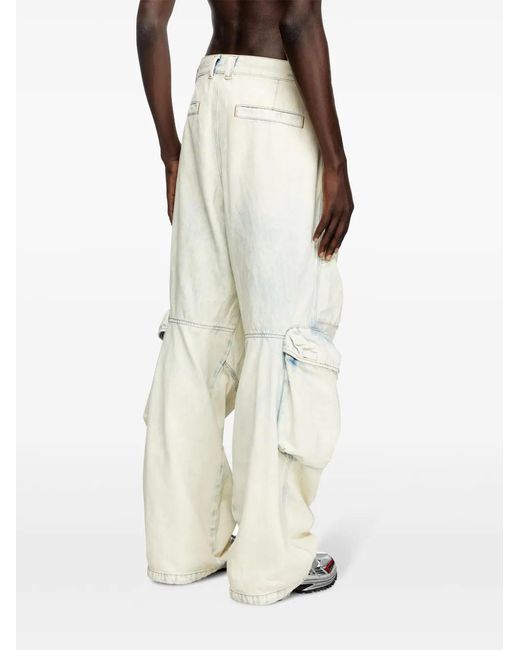 DIESEL Natural Multicolored Straight-Leg Cotton Jeans for men