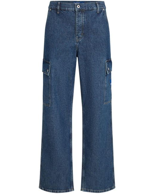 Karl Lagerfeld Utility Wide-leg Jeans in Blue for Men | Lyst