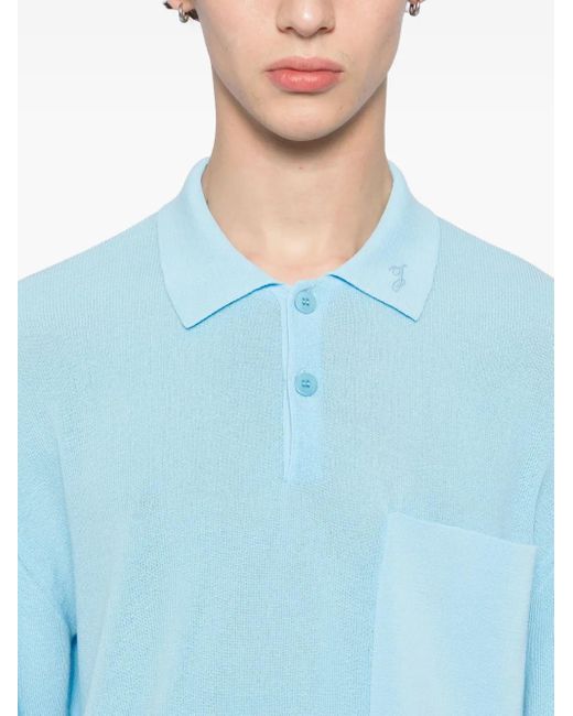 Polo con bolsillo de manga larga Jacquemus de hombre de color Blue