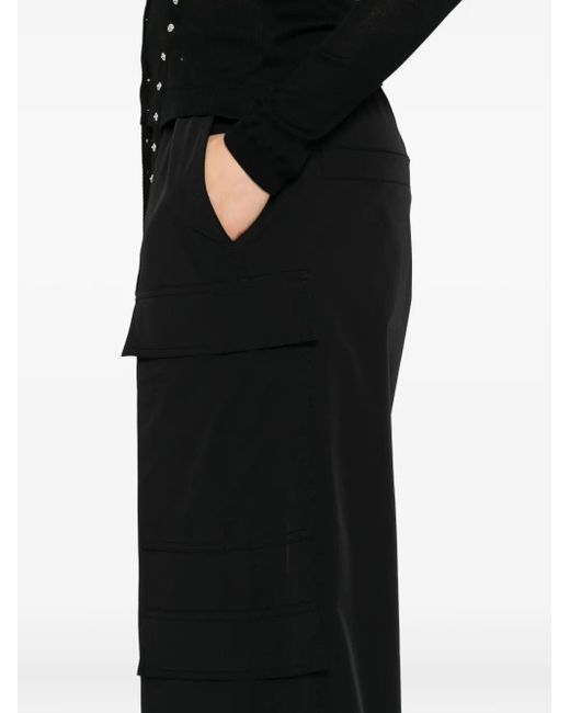 Thom Krom Elasticated-waistband Trousers Black