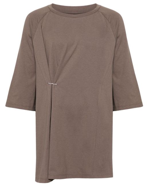 MM6 by Maison Martin Margiela Brown Safety-pin Cotton T-shirt