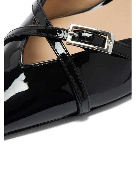 Stuart Weitzman Black Georgie Buckle-Strap Pumps