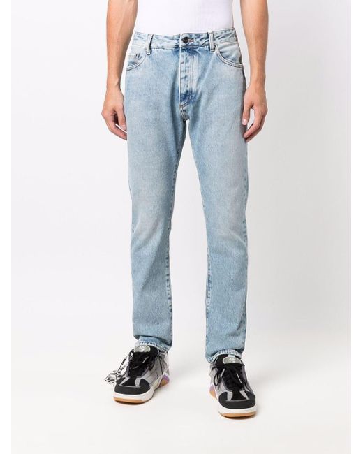 Palm Angels Denim Logo Print Slim-fit 