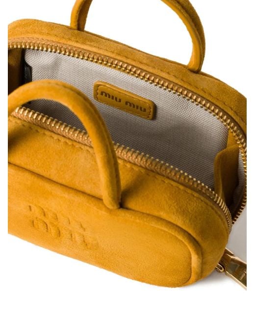 Miu Miu Metallic Suede Beau Micro Bag