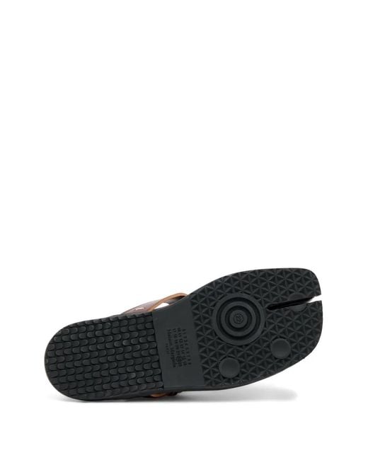 Maison Margiela Brown Tabi Buckle-Strap Mules