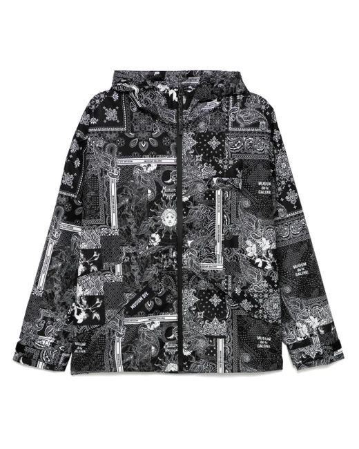 メンズ Musium Div. グラフィック ウインドブレーカー Black