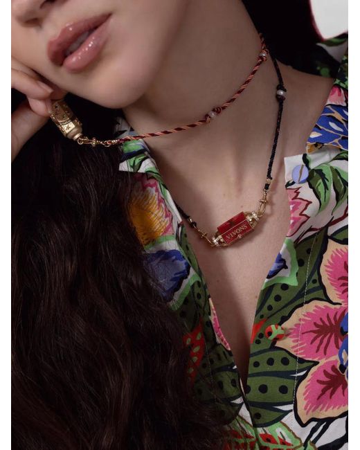 Marie Lichtenberg Metallic Mauli Pearl Necklace