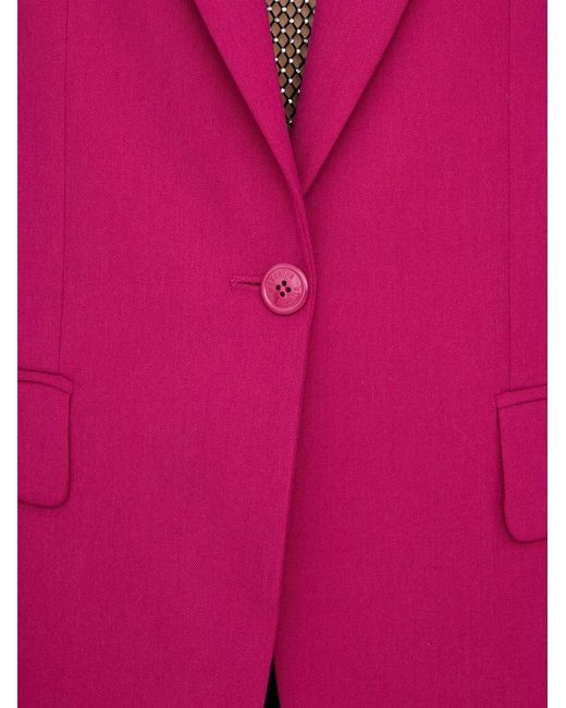 Moschino Pink Button Single-Breasted Blazer