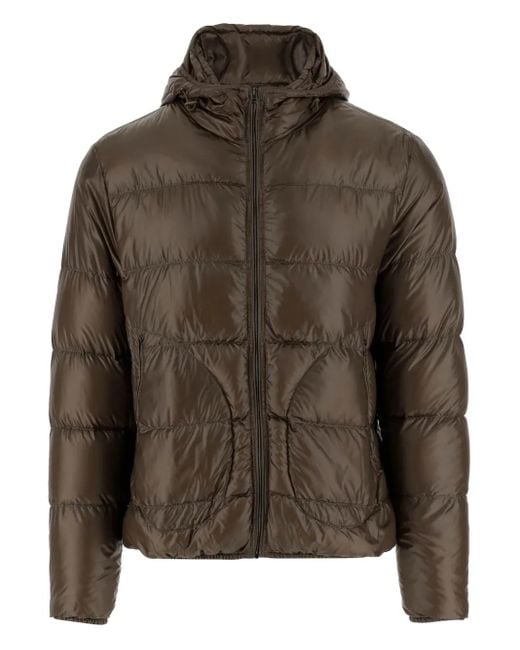 メンズ Herno フーデッド パデッドジャケット Brown