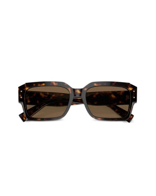 Dolce & Gabbana Brown Sharped Rectangle-Frame Sunglasses for men