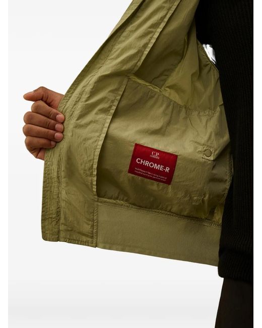 C P Company Green Chrome-R Goggle Jacket for men