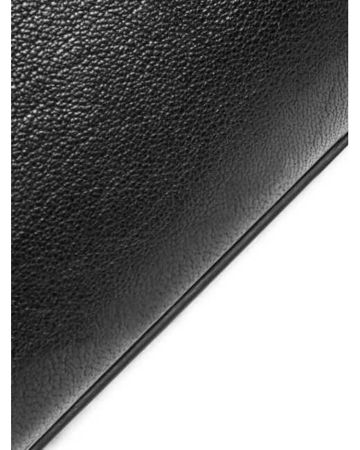 Vera Wang Black Grained Leather Clutch Bag