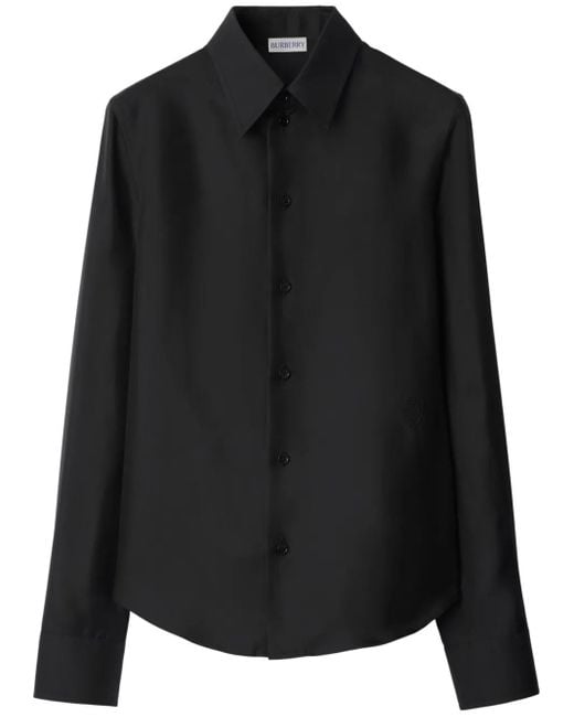 Burberry Black Hemd Aus Seide