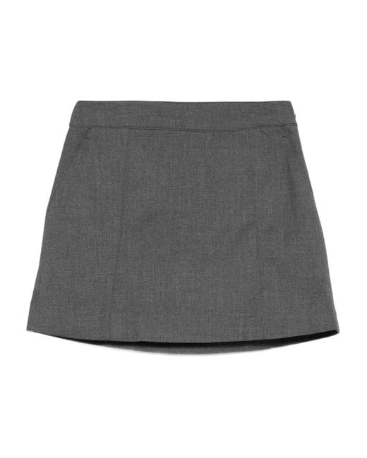 DUNST Gray High-Waisted A-Line Skirt