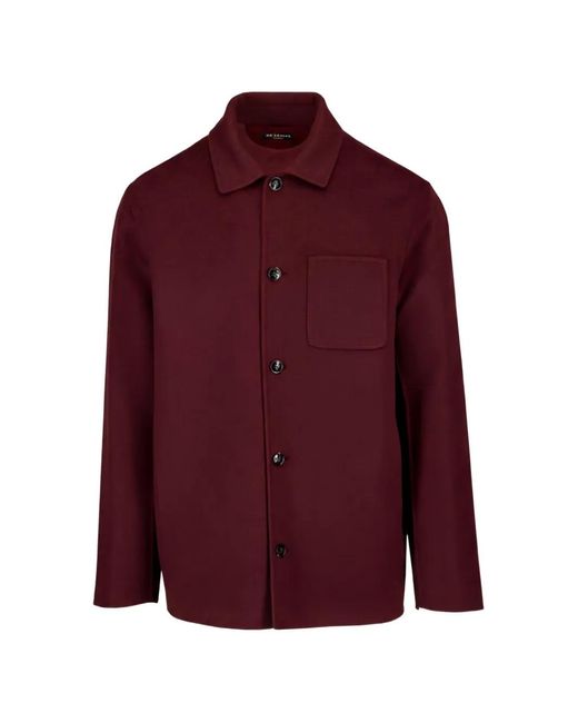 Kiton Purple Button-Up Shirt Jacket for men