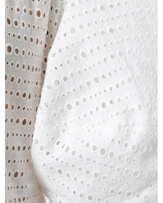 Natasha Zinko White Eyelet Detail Dress