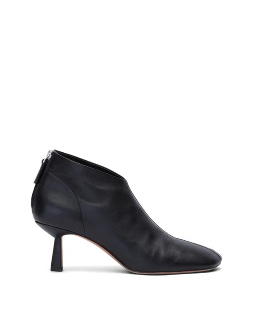 3.1 Phillip Lim Black Glove Square-Toe Leather Boots