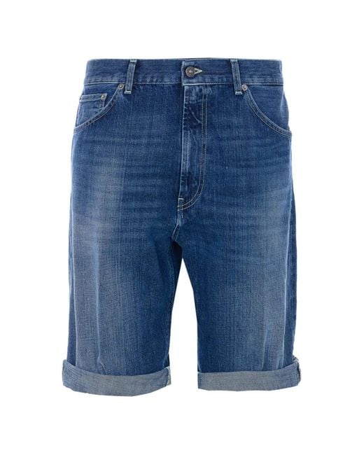Dondup Blue Five-Pockets Denim Shorts for men